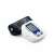Arm Style digital blood pressure monitor, white, blue, display, buttons, WHO scale, cuff