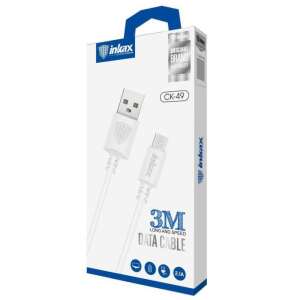 INKAX CK-49 3M Micro USB adatkábel, fehér - 3M