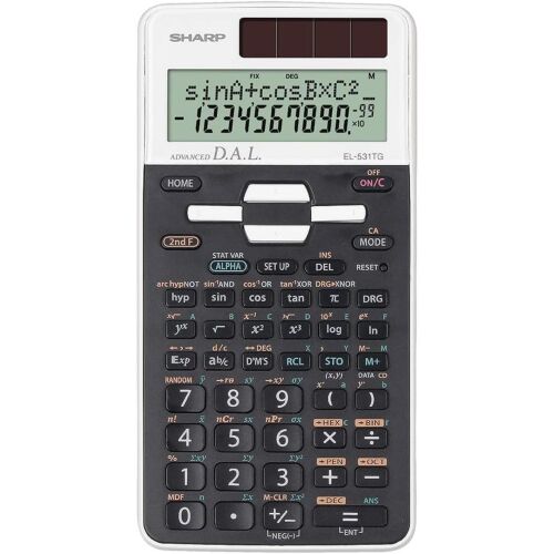 Sharp EL-531TGWH tudományos számológép, fekete-fehér, 273 funkció - Számológép