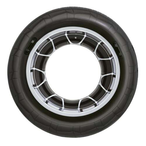 Bestway aufblasbarer Reifen Pool Schwimmring, schwarz mit weißem Rand, 119 cm
