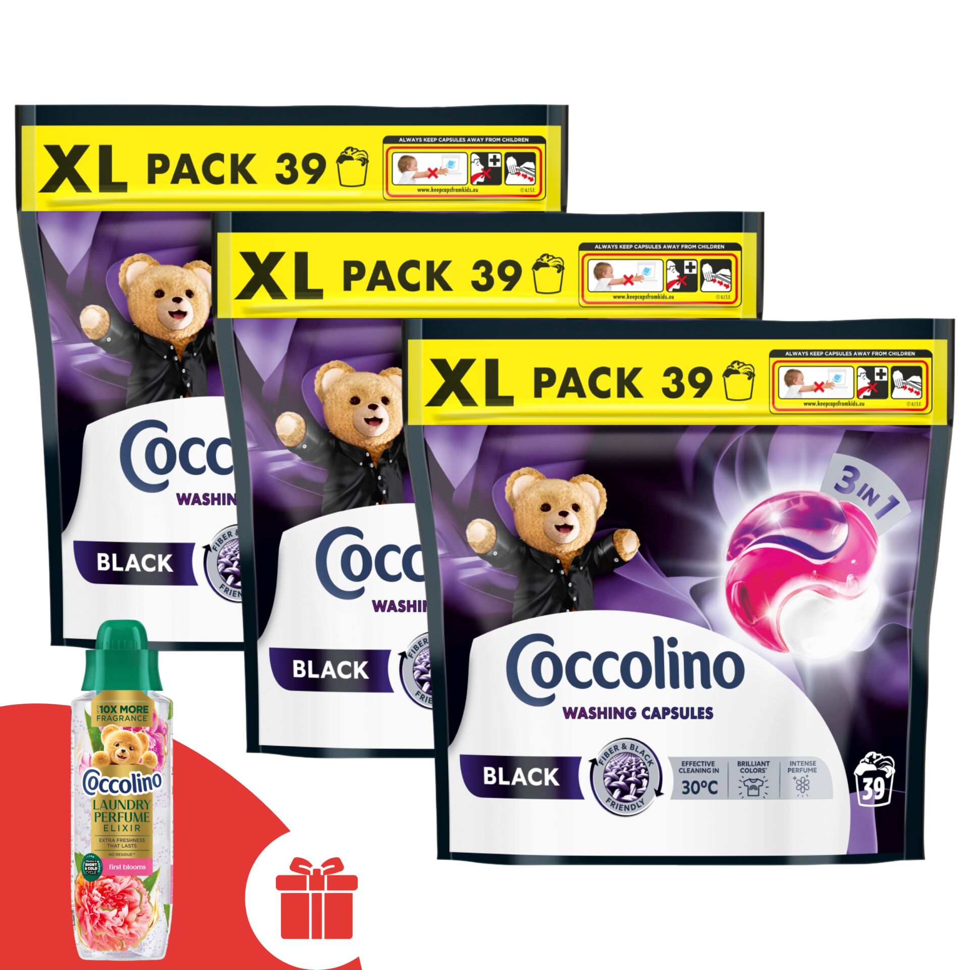 E-shop Coccolino Black Pracie kapsuly 117 praní + Darček Coccolino First...