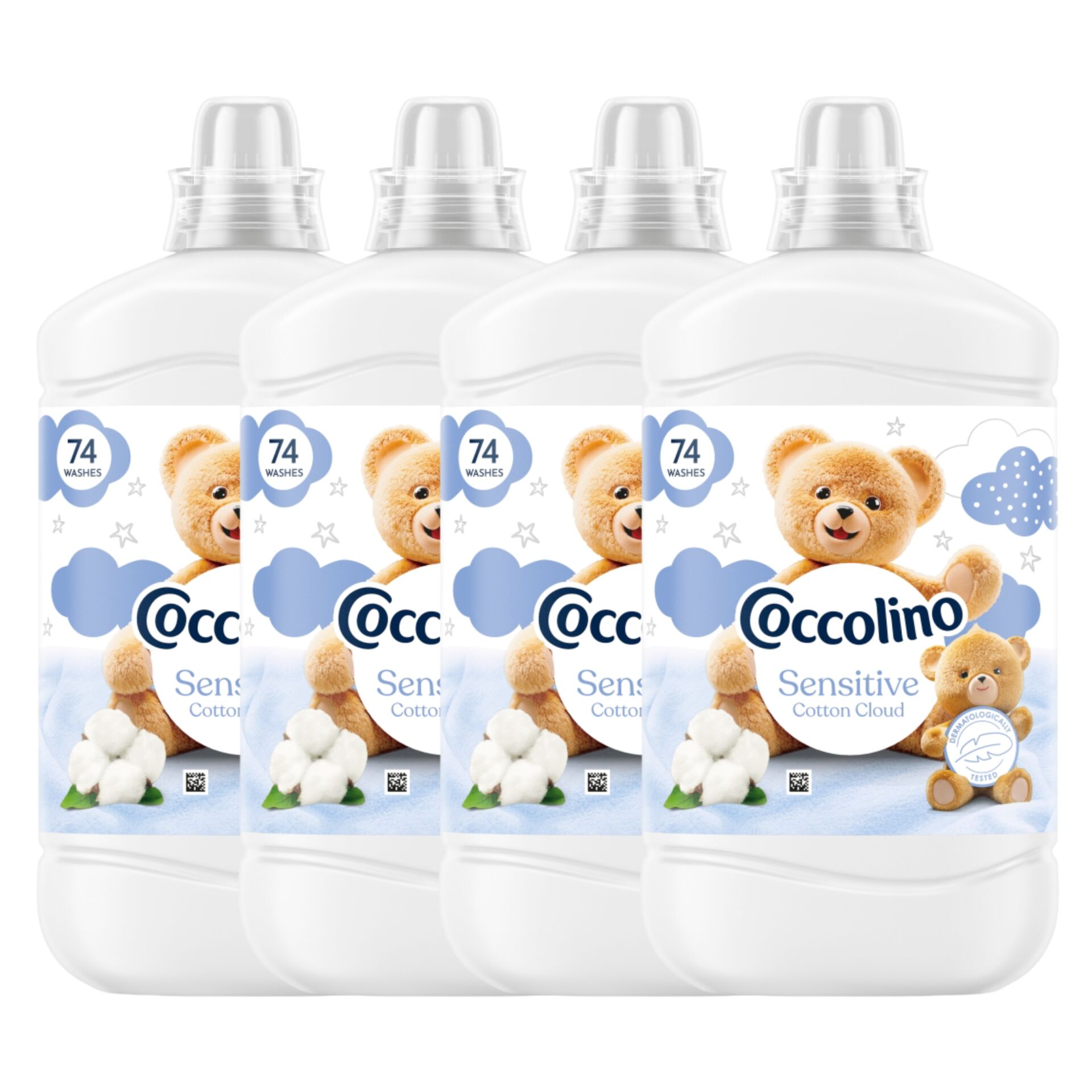 E-shop Coccolino Sensitive Cotton Cloud aviváž 296 praní 4x1702ml