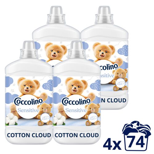 Coccolino Sensitive Cotton Cloud öblítő, 296 mosás, 4x1702 ml 180993604 - Öblítő