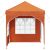 Elölnézet a vidaXL narancssárga pop-up partysátorról fehér háttérrel
