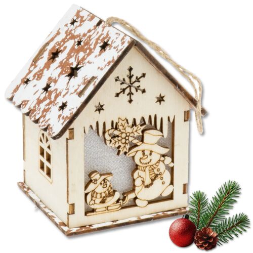 Fa LED adventi lámpa hóemberrel gyerekeknek szenteste 168631832 - Karácsonyi dekoráció