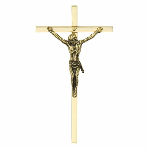 Függőkereszt, sárgaréz, arany, 9,5 cm 176805886 - Lakásdekoráció