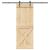 vidaXL Csúszó ajtó NARVIK 85 x 210 cm (213,5 cm) Természetes és Fekete 164779410