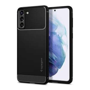 Spigen Rugged Armor fekete telefontok Samsung Galaxy S21 5G-hez - Spigen