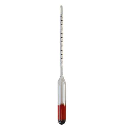 Hydrometer na meranie hustoty piva, 0-25°B, 1000-1100g/ml