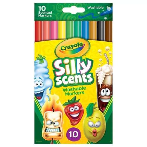Crayola illatos, kimosható vékony Filctoll 10db