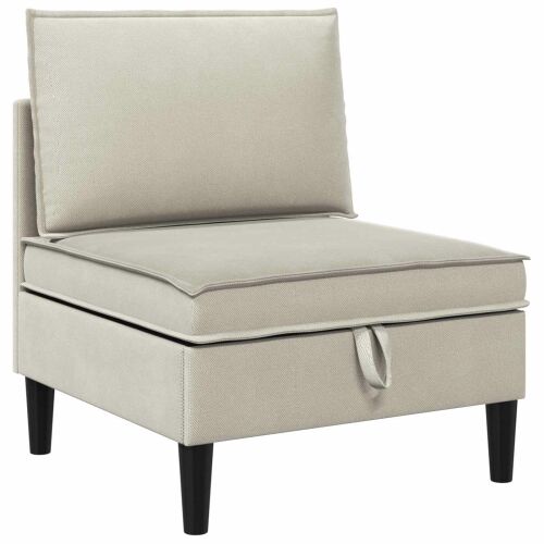 vidaXL Középső Sofa tárolóval Zabpehely Bársony 160487315 - Kanapé