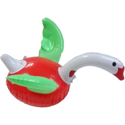 Felfújható hattyú 18cm italtartó, vicces medence kiegészítő - Ráülős strandjáték