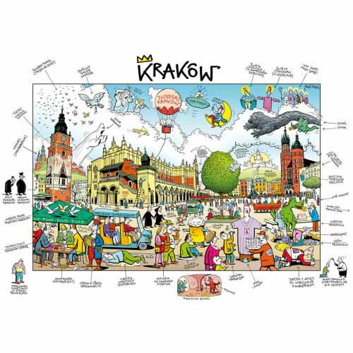 Andrzej Mleczko 1000 darabos puzzle - Krakkó 172079814 - Puzzle