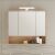 Elölnézet TMP SLIM STRIPE 75x65cm tükrös fürdőszobaszekrény nyitott tároló polccal