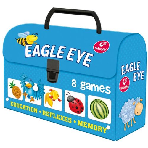 Eagle Eye társasjáték dobozban, memória és reflex fejlesztő párosító játék gyerekeknek és családoknak - Társasjáték