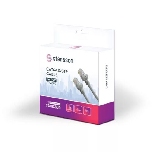 Stansson 1m Cat6a S/STP k
el csomagol
sban - Stansson