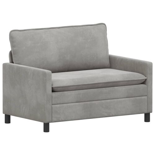 vidaXL Kanapé Világosszürke 126 x 81 x 87,5 cm Bársony 160628836 - Kanapé