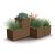 Virágcserép Prosperplast MADERA SQUARE  28,8 cm natur 160704456