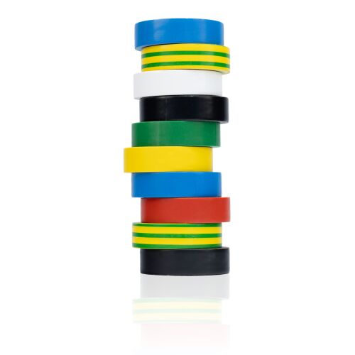 Szigetelő Szalag Rosfix 10 db - PVC 0,13 mm | 16 mm x 10 m | Elektromos Vezetékekhez 160729021 - Villanyszerelési segédanyag