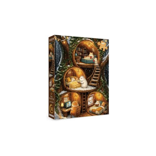 Bboldin 1000 darabos Cozy Mouse Hut puzzle doboz - Puzzle