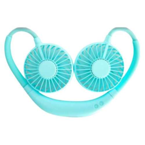 Kék nyak ventilátor, hordozható ventilátor, személyes ventilátor, kéz nélküli ventilátor, újratölthető ventilátor - Ventilátor