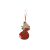 Karácsonyfadísz maci Flippy, piros, fa, 14 cm 162630052