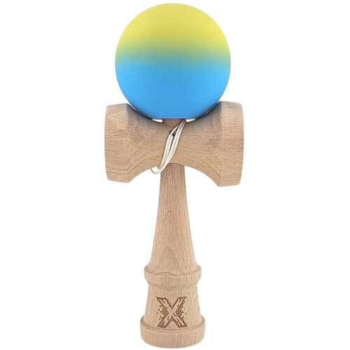 Kendama X Original, Profi, Flippy, 18 cm, Profi, +9 év, fa, sárga/kék gradiens