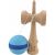 Kendama X Originala, Professzionális, Flippy, 18 cm fából, Dunga mintás modell, Kék 162367744