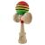 Kendama X Eredeti, Szakmai, Flippy, gumírozott fogás, Nagy csészék KING SIZE V3, Lyuk az alapban, Fém csapágy, fából készült 18 cm, Zsinór 62/65 cm, Speciális piros/sárga/zöld 162367496