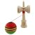 Kendama X Eredeti, Szakmai, Flippy, gumírozott fogás, Nagy csészék KING SIZE V3, Lyuk az alapban, Fém csapágy, fából készült 18 cm, Zsinór 62/65 cm, Speciális piros/sárga/zöld 162367496