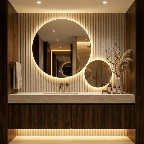 LED Tükör R-9045 90cm + 45cm 162595637 - Fürdőszobatükör