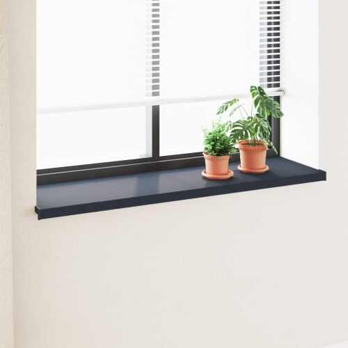 vidaXL Ablakpárkány Antracit fa erezettel 120 x 40 x 4,5 cm PVC 162445356 - Ablakpárkány