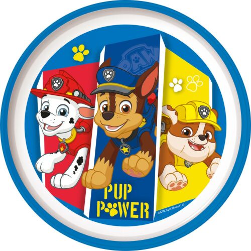 Mancs Őrjárat Pup Power csúszásmentes micro lapostányér 161885328 - Gyerek tányér