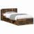 vidaXL Ágykeret tárolóval Füstös Tölgy 80 x 200 cm Szerelt Fa 162638304