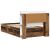 vidaXL Ágykeret tárolóval fejtámlával Antik Fa 75 x 190 cm Szerelt Fa 162638225