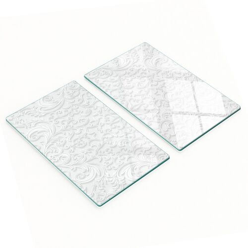 Edzett üveg konyhai táblák készlete díszítő mintával 2x30x52 cm 161104034 - Vágódeszka