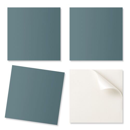 Öntapadós vinyl csempe szett nappaliba nyomtatott mintával, sötét tenger színben, 20x20x20 cm 161292998 - Csempematrica