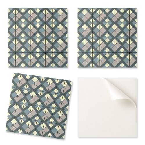 Öntapadós vinil faldekoráció geometrikus kockás mintával 9x30x30 cm 161327883 - Csempematrica