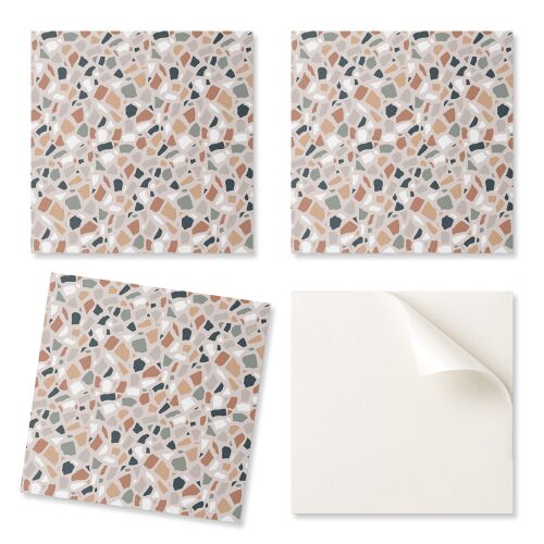 Nyomtatott Vinyl Csempe Szett - Hálószoba Dekoráció Absztrakt Kő Minta 20x20x20 cm 161329626 - Csempematrica