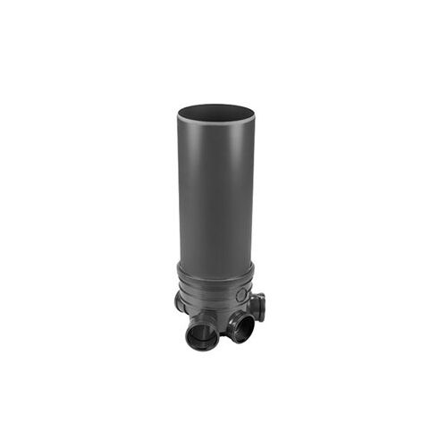 Ellenőrző akna PIPE BASE PVC, szerelt – D400, 3 be / 1 ki DN110, H1,2 m, alap + aknacső 161332485 - Lefolyó