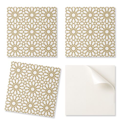 Vinyl Fali Csempe Szett Geometrikus Csillagminta 4x50x50 cm 161334243 - Csempematrica