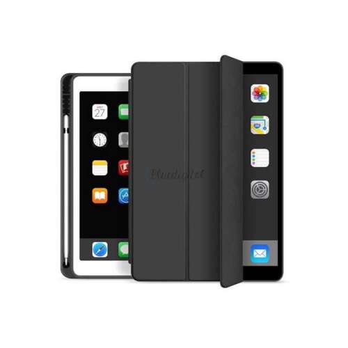 Tech-Protect SmartCase für Apple iPad 10.2 (2019/2020/2021) mit Ein-/Ausschalterfunktion und Apple Pencil-Halterung - schwarz