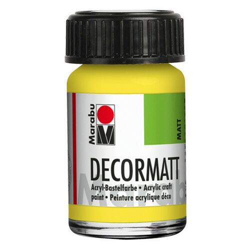 Marabu Decormatt akrilfesték - citromsárga 020, 15 ml
