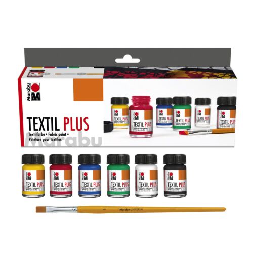 Marabu Textil Plus textilfesték kezdőkészlet - 6 x 15 ml 161478304 - Textilfesték