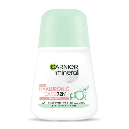Garnier Mineral Hyaluronic Care 72 órás roll-on dezodor érzékeny bőrre, 72 órás védelmet nyújt - Dezodor