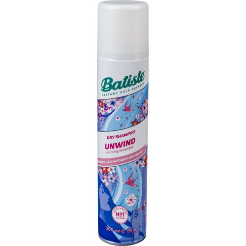 Batiste Unwind száraz sampon 200ml, nyugtató levendula illat, azonnali hajfrissítés - Sampon