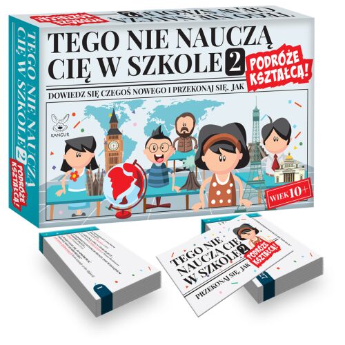 Tego Nie Naucza Cie W Szkole 2 kártyajáték, családi utazó kiadás, oktató utazó játék 10 éves kortól - Kártyajáték