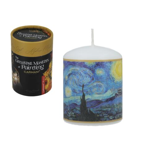 Carmani Van Gogh Csillagos éj gyertya csomagolással, dekoratív művészeti gyertya, ajándék ötlet - Gyertya