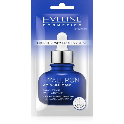 Eveline Face Therapy Professional Hyaluron Ampulla Maszk mély hidratálásra és bőrsimításra - Bőrápoló maszk és pakolás