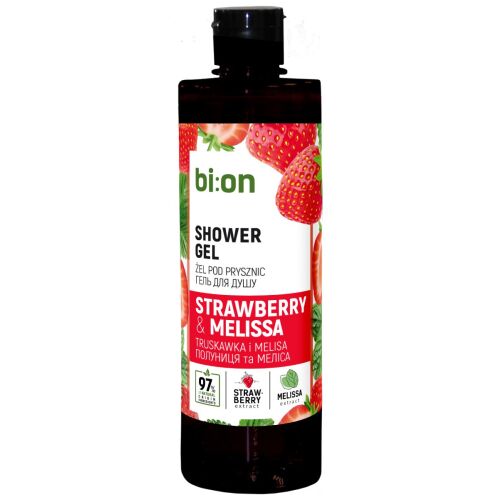 BIO NATURELL krémes tusfürdő eperrel és citromfűvel, 473 ml - Tusfürdő